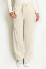 Wide Leg Trouser With Side Piping