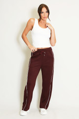 Wide Leg Trouser With Side Piping