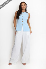  Peplum Knit Waistcoat