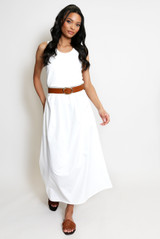 Casual Ribbed Vest Midi Dress