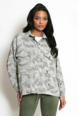 Camouflage Print Brushed Cotton Shirt