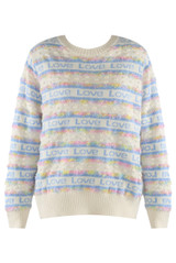 Love Slogan Stripe Jumper