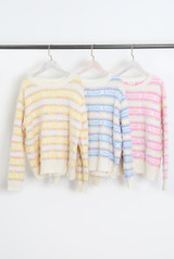Love Slogan Stripe Jumper