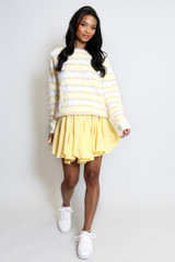 Love Slogan Stripe Jumper