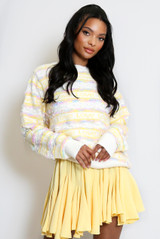 Love Slogan Stripe Jumper