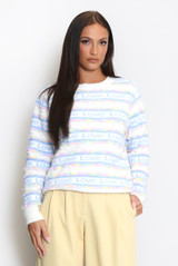 Love Slogan Stripe Jumper