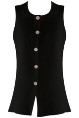 Button Front Knit Waistcoat