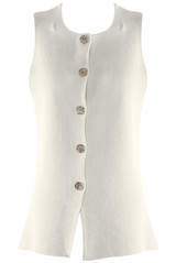 Button Front Knit Waistcoat