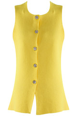 Button Front Knit Waistcoat