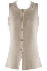 Button Front Knit Waistcoat