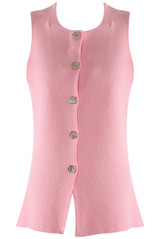Button Front Knit Waistcoat