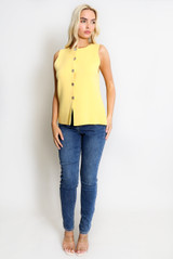 Button Front Knit Waistcoat