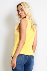 Button Front Knit Waistcoat