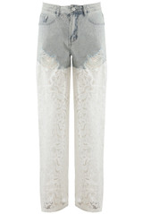 Lace Trouser With Denim Short
