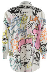 Graffiti Print Oversized Shirt
