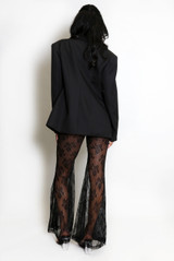 Sheer Lace Flare Trousers
