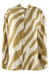 Zebra Print Oversized Blouse