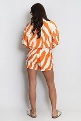 Zebra Print Oversized Blouse