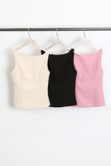 Tailored Top With Mini Bow Back 
