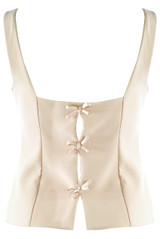 Tailored Top With Mini Bow Back 