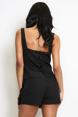 Tailored Top With Mini Bow Back 