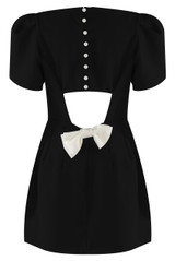 Cut Out Bow Back Tailored Mini Dress