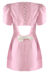 Cut Out Bow Back Tailored Mini Dress