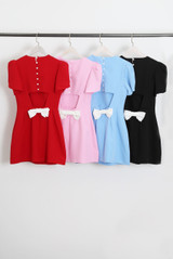 Cut Out Bow Back Tailored Mini Dress