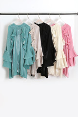 Ruffle Sleeve Smock Dress