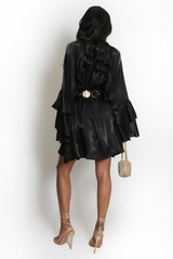 Ruffle Sleeve Smock Dress