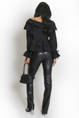 Cropped Ruffle Blouse