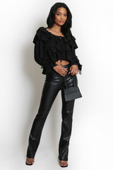 Cropped Ruffle Blouse