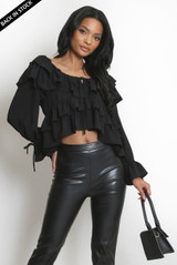 Cropped Ruffle Blouse