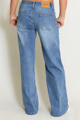 Patch Pockets Straight Fit Jeans