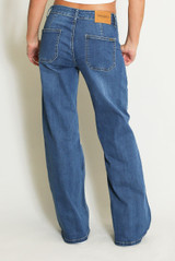 Patch Pockets Straight Fit Jeans