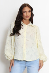 Textured Elasticated Cuff Blouse