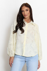 Textured Elasticated Cuff Blouse