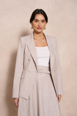 Double Breasted Textured Blazer