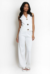 Knit Waistcoat & Wide Leg Trousers Set Knit Waistcoat & Wide Leg Trousers Set