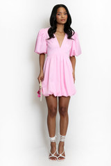 Puffball Hem Mini Dress