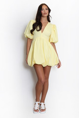 Puffball Hem Mini Dress