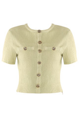 Short Sleeve Button Front Top