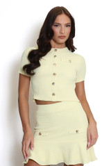 Short Sleeve Button Front Top