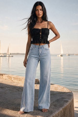 Broderie Anglaise Tie Front Cami Top