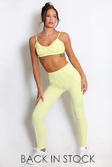 Visible Seam Bralette & Leggings Gym Set