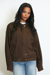 Faux Suede Lightweight Jacket