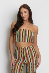 Zig Zag Bandeau Top