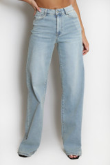 Vintage Blue Dad Fit Long Jeans