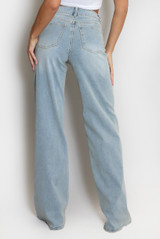 Vintage Blue Dad Fit Long Jeans