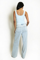 Lace Neckline Vest Top